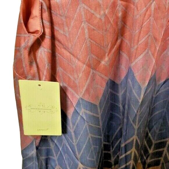 New Anthropologie Morgan Carper Chevron Stripe Slip Dress $168 Size Medium - Picture 7 of 7